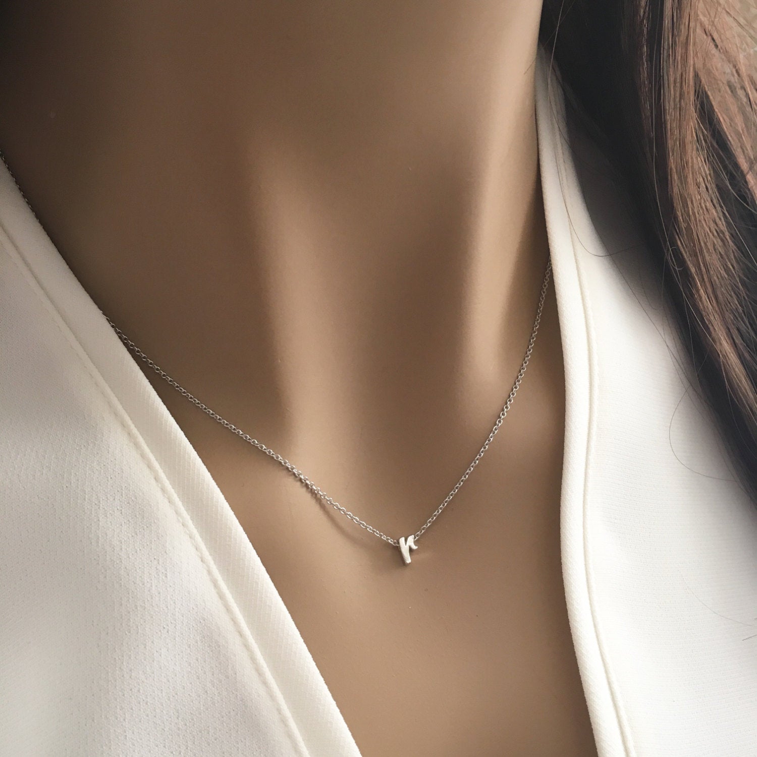 The Cursive Initial Necklace | Personalised Jewellery - ROSOKI – ROSOKI